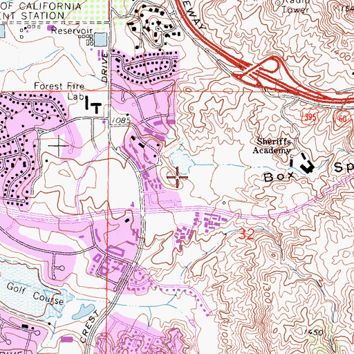 Topographic Map of Box Springs 1003-007 Dam, CA