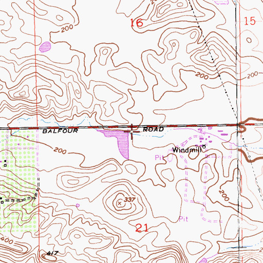 Topographic Map of Deer Creek 1007-003 Dam, CA