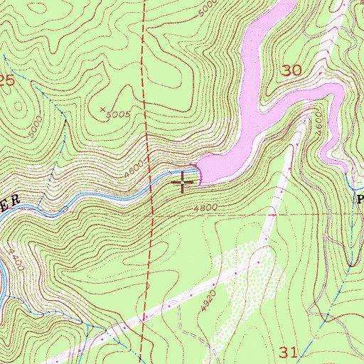 Topographic Map of Junction 1009-002 Dam, CA