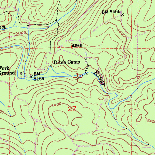 Topographic Map of Robbs Peak 1009-006 Dam, CA