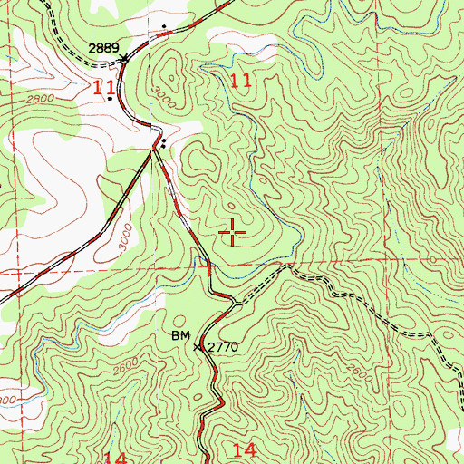 Topographic Map of Brush Creek 1009-012 Dam, CA