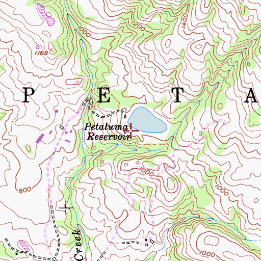Topographic Map of Lawler 1014 Dam, CA