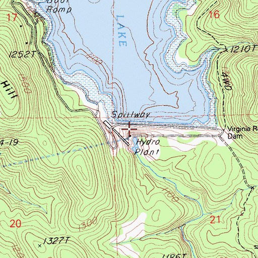 Topographic Map of Merle Collins Reservoir, CA