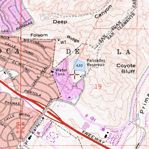 Topographic Map of Palisades Reservoir 1022-002 Dam, CA