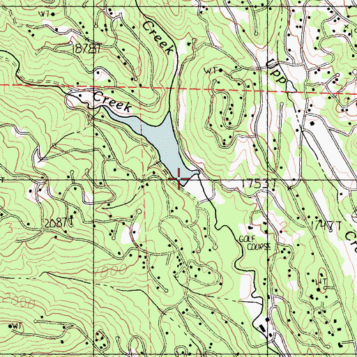 Topographic Map of Brooktrails Number 3 N 1038-003 Dam, CA