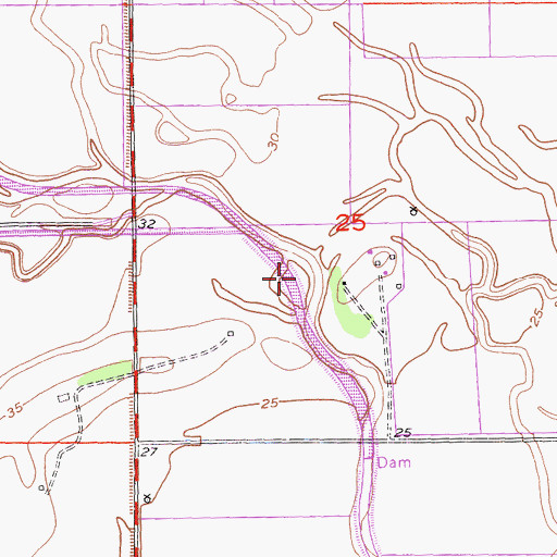 Topographic Map of Maine Prarie Number 3 1040 Dam, CA