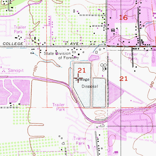 Topographic Map of Pond Number 2 1050-002 Dam, CA