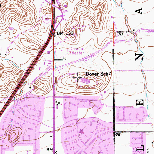 Topographic Map of Dickson Hill 1052 Dam, CA