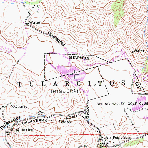 Topographic Map of Ed R Levin 1057 Dam, CA