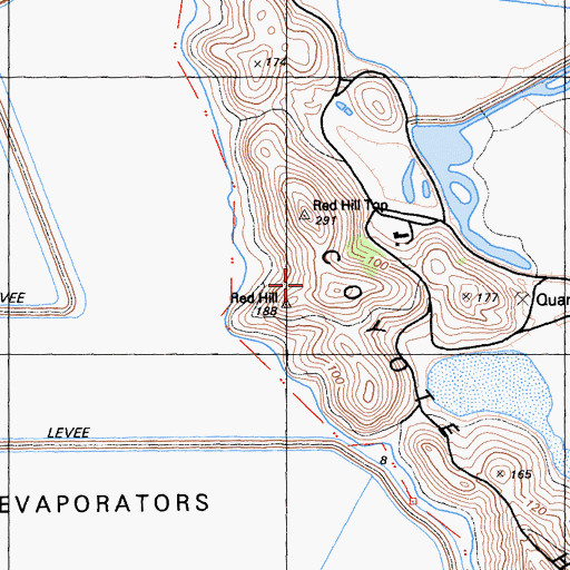 Topographic Map of Patterson 1065 Dam, CA