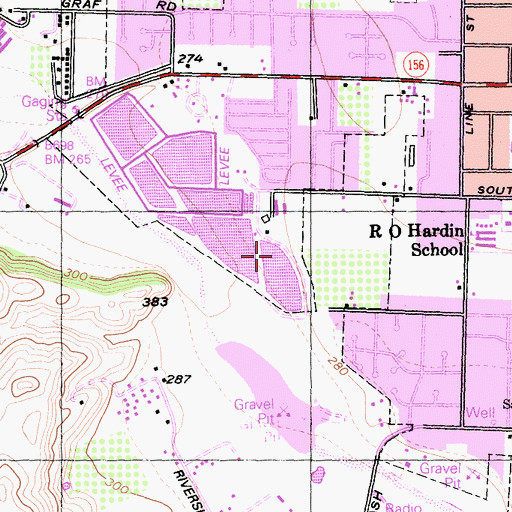 Topographic Map of Hollister Waste Pond 1071 Dam, CA