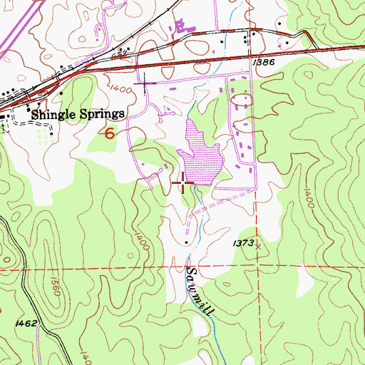 Topographic Map of Holiday Lake 1079 Dam, CA