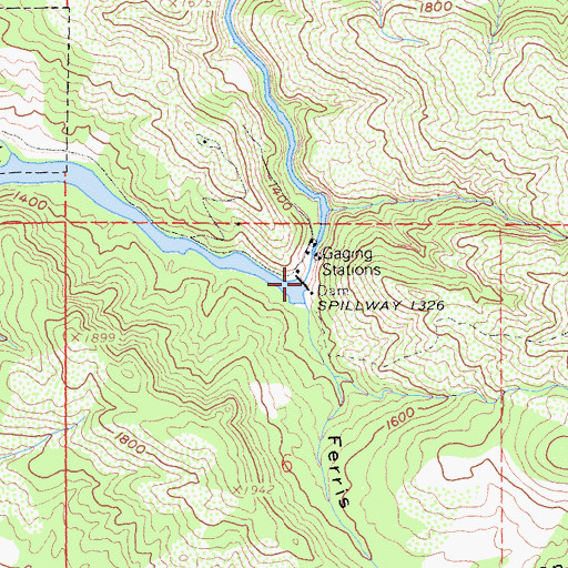 Topographic Map of Clear Lake Imp 1080 Dam, CA