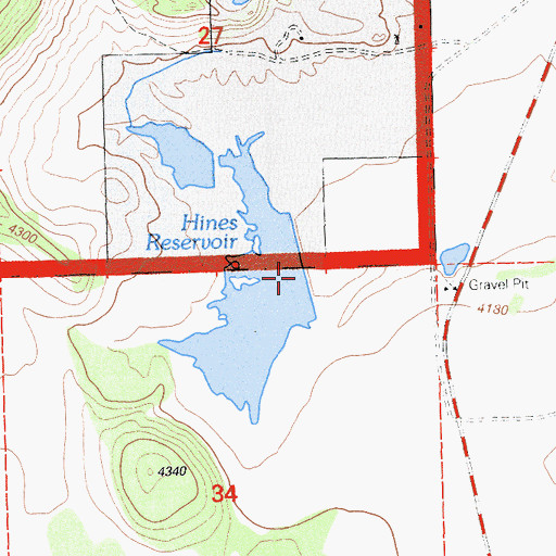 Topographic Map of Hines Brothers 1114 Dam, CA