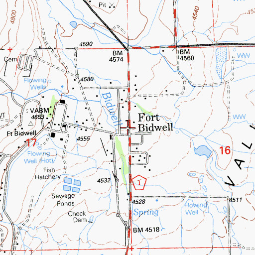 Topographic Map of Burger 1117 Dam, CA