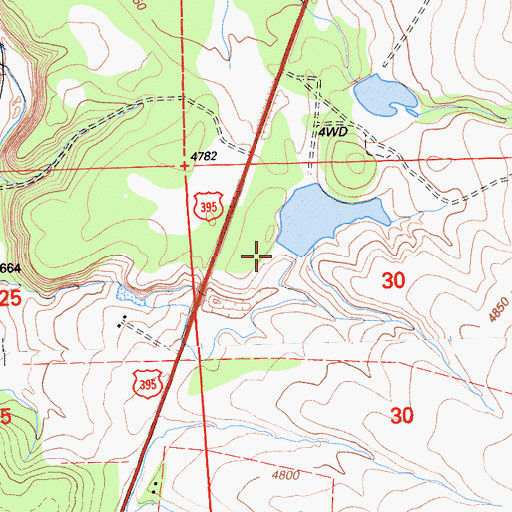 Topographic Map of Shedd 1121 Dam, CA