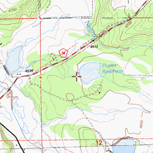 Topographic Map of James Porter 1123-002 Dam, CA