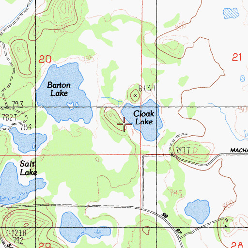 Topographic Map of Cloak Lake 1181 Dam, CA