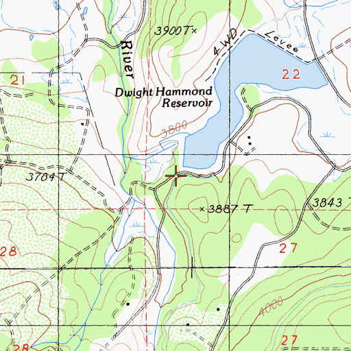 Topographic Map of Dwight Hammond 1182 Dam, CA