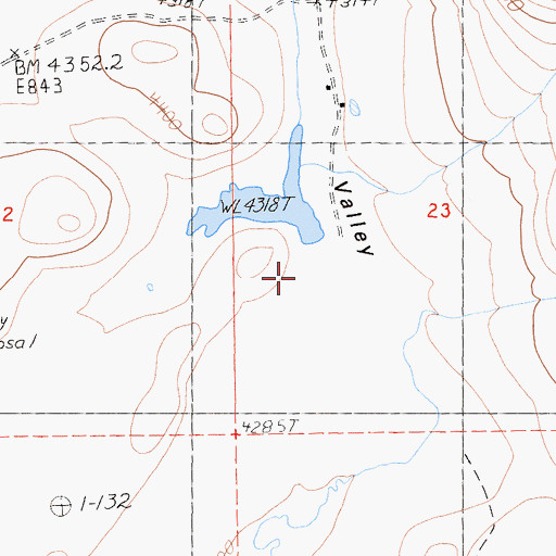 Topographic Map of Peconom 1228 Dam, CA