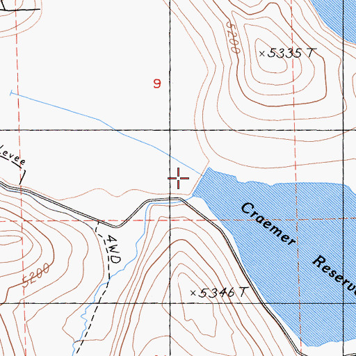 Topographic Map of Cramer 1230 Dam, CA