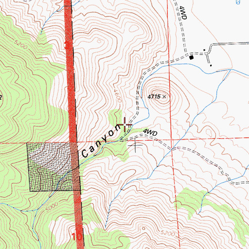 Topographic Map of U S-Hertz Inc 1235 Dam, CA
