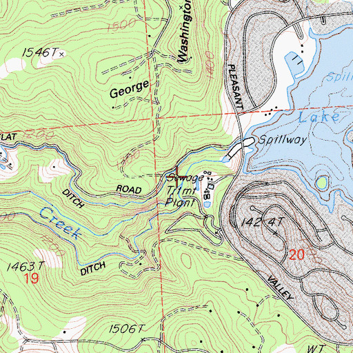 Topographic Map of Lake Wildwood, CA