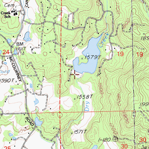 Topographic Map of Swan 1301 Dam, CA