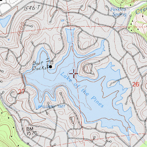 Topographic Map of Magnolia 1302 Dam, CA