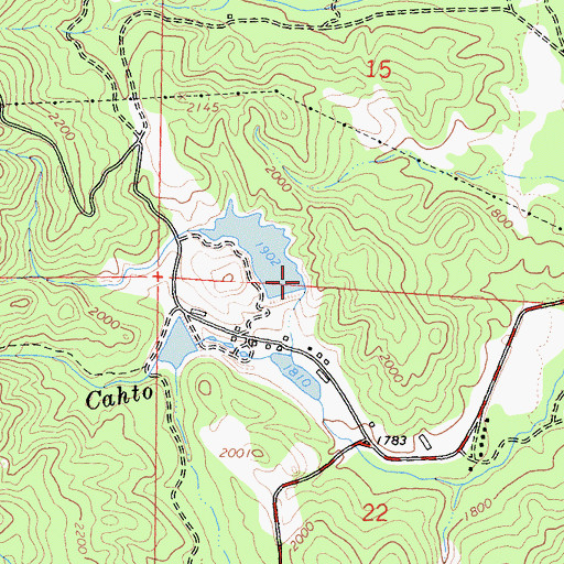 Topographic Map of Mast 1380 Dam, CA