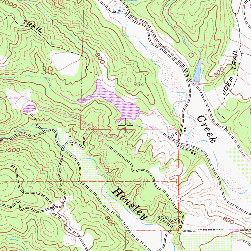 Topographic Map of Round Mountain 1382 Dam, CA