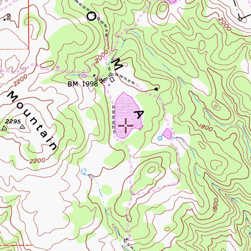 Topographic Map of Lowrey Number 1 1424 Dam, CA