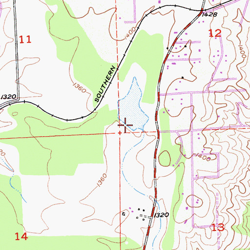 Topographic Map of Barnett 1464 Dam, CA