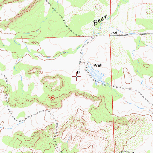 Topographic Map of Hein 1491 Dam, CA