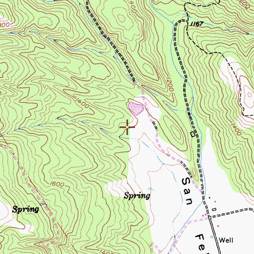 Topographic Map of San Felipe Ranch 1621 Dam, CA