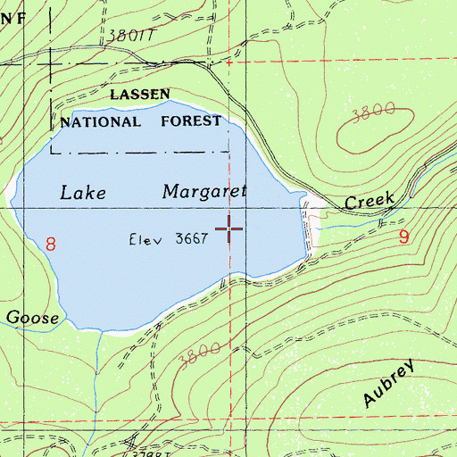 Topographic Map of Haynes Reservoir 2223 Dam, CA