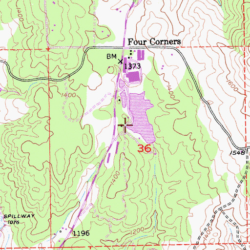 Topographic Map of Schubin 2460 Dam, CA