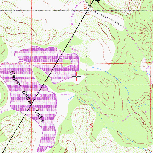 Topographic Map of Upper Bohn 3410 Dam, CA