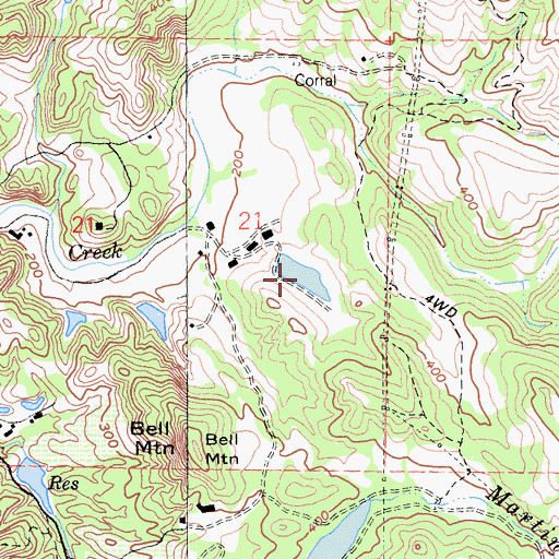Topographic Map of Murray 3427 Dam, CA