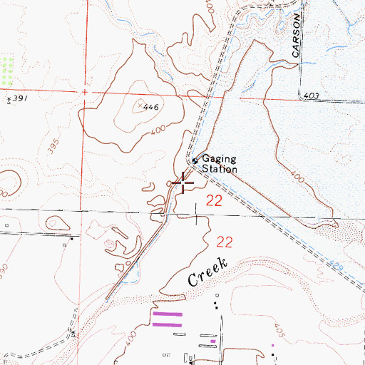 Topographic Map of Big Dry Creek Dam, CA