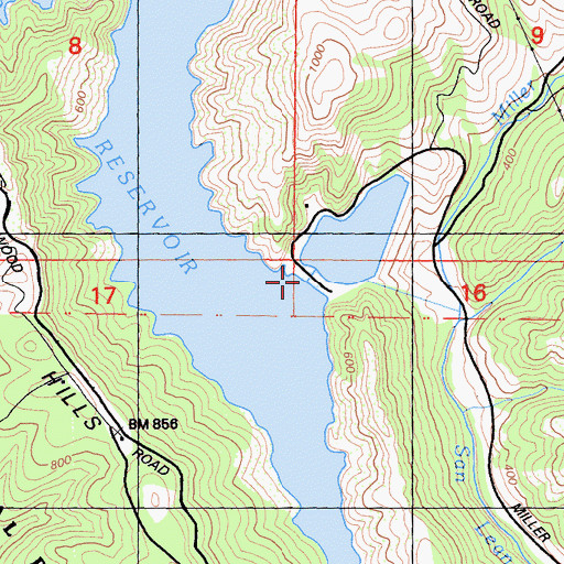 Topographic Map of New Upper San Leandro 31-031 Dam, CA