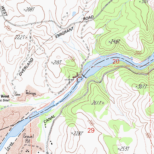 Topographic Map of Camp Far West Diversion 52-002 Dam, CA