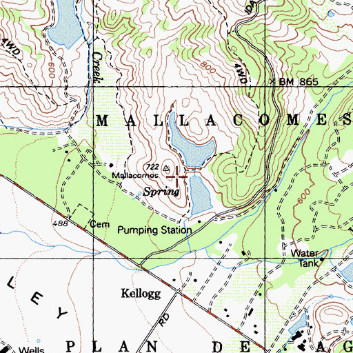 Topographic Map of Foote Number 4 428-003 Dam, CA