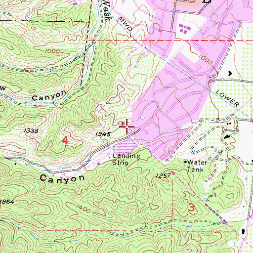 Topographic Map of Mabey Canyon 1003-009 Dam, CA