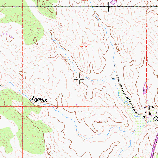 Topographic Map of Lake Company Sanitation District 2 1081-002 Dam, CA