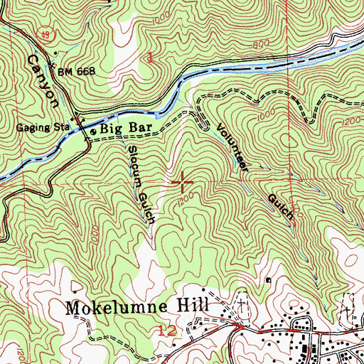 Topographic Map of Mokelumne Hill 1084 Dam, CA