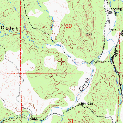 Topographic Map of Sunflower 1261 Dam, CA
