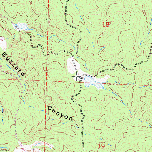 Topographic Map of Middle Lake 1681 Dam, CA