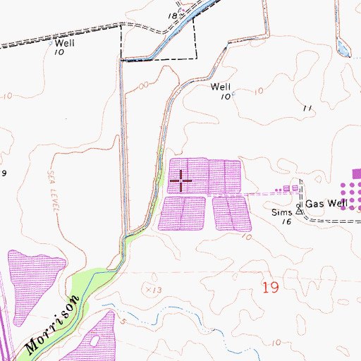 Topographic Map of Solids Storage Basins 2002 Dam, CA
