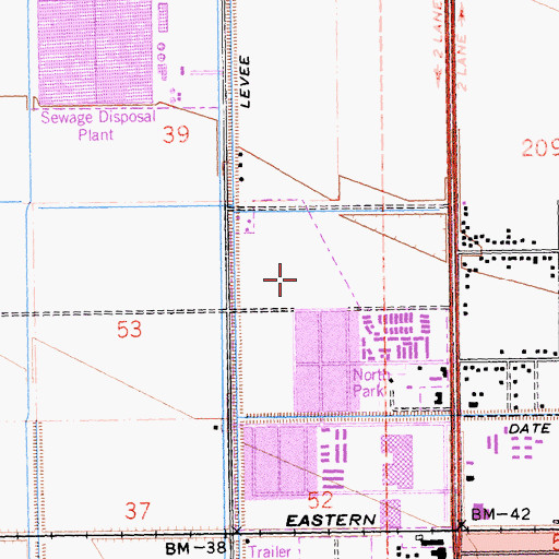 Topographic Map of El Centro Wpp 2016 Dam, CA